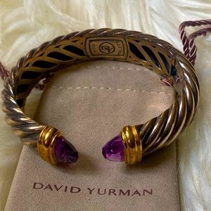 David Yurman waverly Amethyst 18k gold and silver bracelet